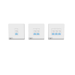 Super Thin RJ45 Network Faceplate 86x86mm Flat Wall Plate