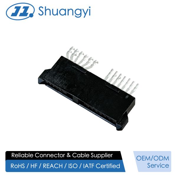 Quality High-Reliability SATA 13Pin 180° Wire Crimp Female Connector 1.27mm Pitch | Electrical Signal & Power Terminal Connector for Server, Automotive & Custom Wire Cable Transmission for sale