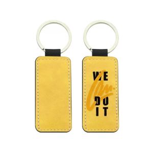 PU Sublimation Heart Keychain Blank Custom Logo Double Side Printing Sublimation