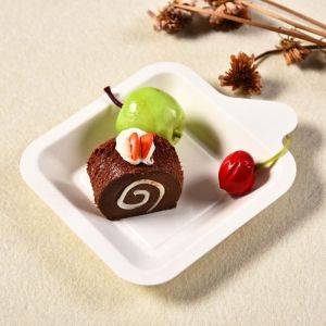 Buy cheap 7g Mini Sugarcane Biodegradable Bagasse Tableware Paper Pulp Dessert Food Tray For Party from wholesalers