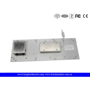 Buy cheap Brushed Metal Industrial Panel Mount Keyboard With 25mm Diameter Trackball from wholesalers