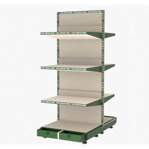 Buy cheap Factory custom color size double-sided supermarket racks wholesale grocery shop racks from wholesalers