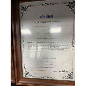 Shanghai Ecopro Environmental Engineering Co., Ltd. Certifications