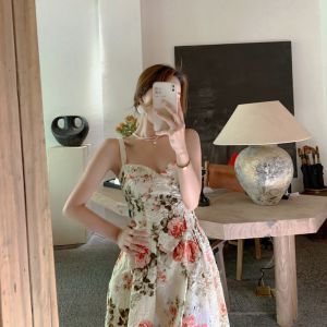 Buy cheap Retro Backless Floral A Line Midi Dress from wholesalers