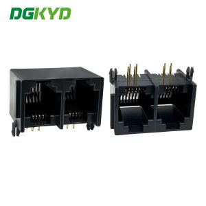 Buy cheap RJ11 Ethernet port connector 1X2 with ear interface 6P6C DGKYD5523E1266IWA1DY4 from wholesalers