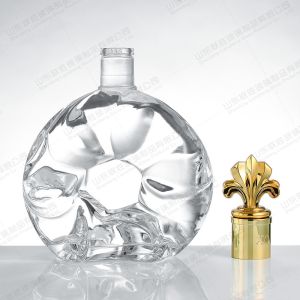Buy cheap Clear 750 Ml Bottles White Wine Empty Liquor Glass Bottle Vodka Whisky Custom Shape from wholesalers