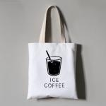 Buy cheap Wholesale Fashion School Custom Printing Logo Canvas Handbag For Women ,Cotton Shoulder Tote Shopping Bag from wholesalers