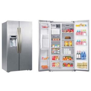 Buy cheap 598L Low Power Low Noise Frost Free Side By Side Refrigerator Freezer Super Freezing Function CE Approval with Ice Maker from wholesalers