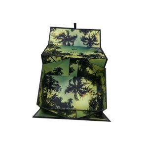 Landscape Pattern Printing Inner Folding Gift Boxes For Clothing Packaging