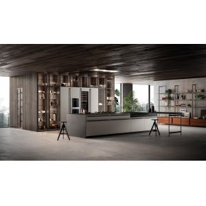 Buy cheap Customized Stylish Kitchen Cabinet Modern Glass Winecase With Bar Table from wholesalers