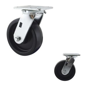 Buy cheap 6 Inch Black PP Wheel Swivel Heavy Duty Casters No Brakes from wholesalers