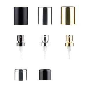 Buy cheap Shiny Black Aluminum Perfume Cap with Click-on Effect for FEA 15mm Crimp Pump and 17.2mm Collar from wholesalers