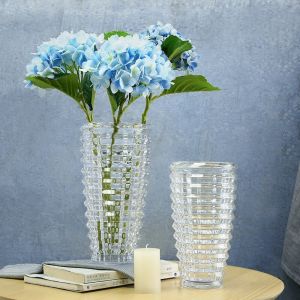 High Quality Window Collection Transparent Clear Engraved Exquisite Glass Vase