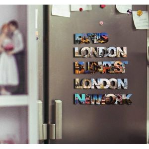 Custom Logo Magnetic Souvenir Silk Printing MDF Wood Fridge Magnets