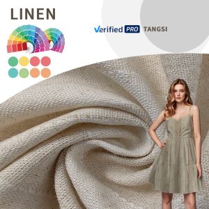 Buy cheap Factory Wholesale Custom Cheap Price Viscose Organic Linen Fabric Natural Eco-friendly Woven for Garment Dress Yarn Dyed Plain from wholesalers