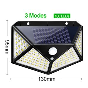 Buy cheap 100 LED PIR Motion Sensor Wall Light Waterproof Solar Powered Sunlight Garden Decoration Solar Lantern Wall Light Luce Solare from wholesalers