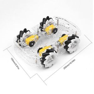 Buy cheap 4WD Plastic Transparent Wheel Smart Car Chassis Kit For Mecanum from wholesalers