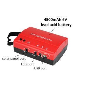 Buy cheap popular off-grid area rechargeable 4W DIY solar lighting kits with 2 led light power bank solar charger controller from wholesalers