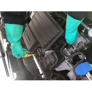 Buy cheap Reusable Industrial Unlined Nitrile Rubber Gloves Chenical Resistant Cut Reisitant from wholesalers