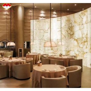 Buy cheap Cut-To-Size Polished Luxury Translucent White Onyx Marble Slab for Villa Wall Art Panel from wholesalers