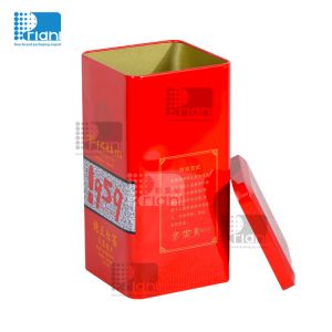 Buy cheap Food Grade Tea Tin Cans Tinplate Canister Airtight Rectangular Tea Tin Packaging from wholesalers
