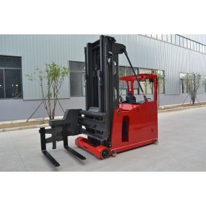 Buy cheap Seated type 1.5t electric 3-way pallet stacker with lithium battery optional for Narrow Aisle and Cold Storage Use from wholesalers