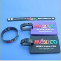 Buy cheap Custom Advertising Logo Visit Mexico Travel Souvenir Wristband and Luggage Tag In Soft PVC Material product