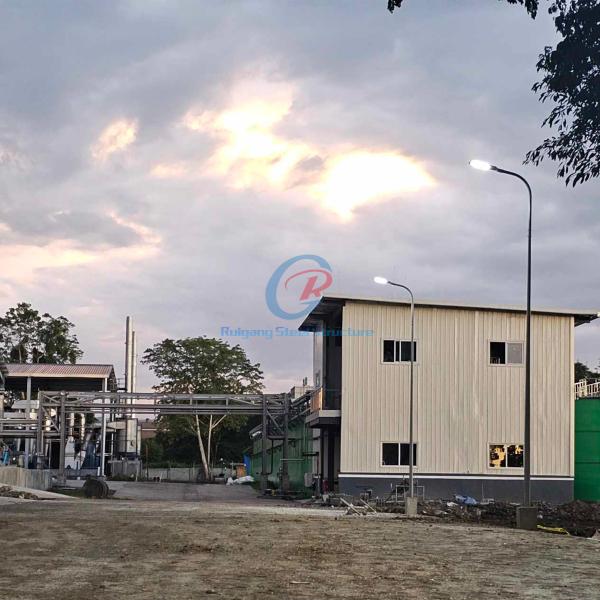 Office Steel Structure Building Construction With Thermal Insulated Sheathing