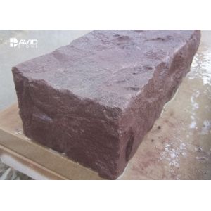 Buy cheap Natural Surface Purple Sandstone Stone Paving Slabs Anti Slip 9x9x18cm from wholesalers