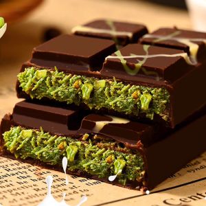 Buy cheap Dubai Pistachio Paste Compound Chocolate Custom Exotic Handmade Snacks Halal from wholesalers