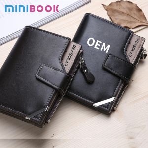 Buy cheap Men's 2023 Custom Logo Multi-card Short Wallet with Zipper and Anti-Theft Design from wholesalers