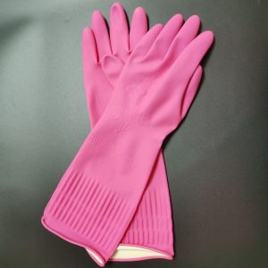Buy cheap 380MM Extra Long Cuff Latex Gloves Dish Latex Lined Gloves from wholesalers
