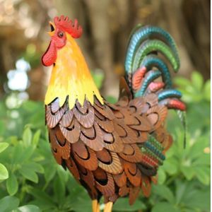 Buy cheap Europe Style Iron Chicken Model Garden Decoration from wholesalers