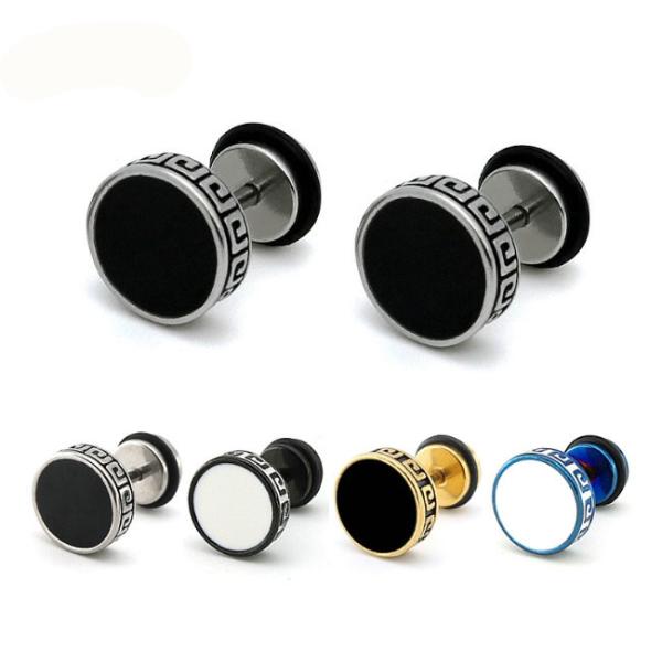 Buy cheap Stainless Steel High quality round shape mini customize cool carve ear small stud cuff hoop earrings jewelry from wholesalers