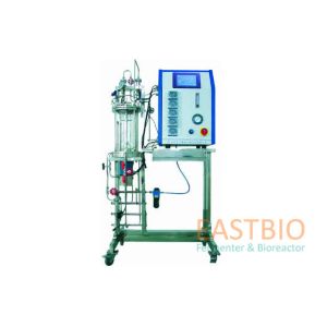 Buy cheap 7L Fermentor Bioreactor , Lab Bioreactor 4 Peristaltic Pumps Floor Stand product