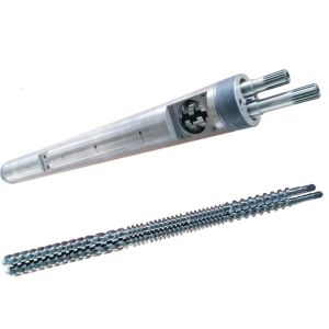 Buy cheap WPC PVC PE Industry / Extruder Bimetallic Nitride Conical Twin Screws And Barrels from wholesalers