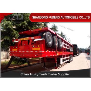 Buy cheap 3 Axle 20ft 40ft Flatbed Container Trailer High Tensile Carbon Steel Material from wholesalers