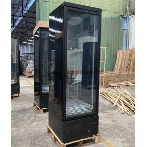 Buy cheap Single glass door with glass heater vertical display freezer for ice cream made in China from wholesalers