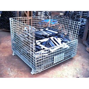 China Folding Stackable Transit Equipment Steel Pallet Cages With U Shaped on sale