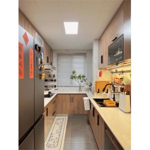 Grain Modern Kitchen Cabinet Handleless Furniture Cabinetry With Linear Shape
