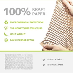 Degradable Recyclable Honeycomb Wrapping Paper Customized Size