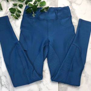 Buy cheap Breathable Horse Riding Pants With Pocket Blue Equestrian Brushed from wholesalers