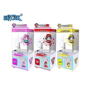 Cute Cartoon Coin Operated Crane Machine Colorful Baby 2 Claw Toy Vending