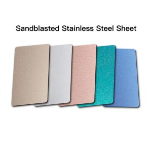 Buy cheap 201 304 Decorative Stainless Steel Sheet 1.0mm Bead Blasted Color Metal Sheet For Wall Panel from wholesalers
