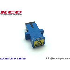 Buy cheap SC UPC Simplex Fiber Optic Adapter Singlemode Auto Shut No Flange Plastic Material from wholesalers