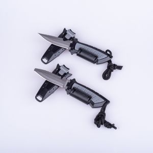 Buy cheap titanium mini BC knife sharp/blunt tip with PC holder and scabbard from wholesalers