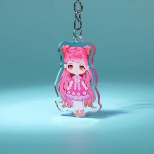 Manufacturer Custom Pattern Printed Acrylic Keychain Cute Caricatur Cartoon