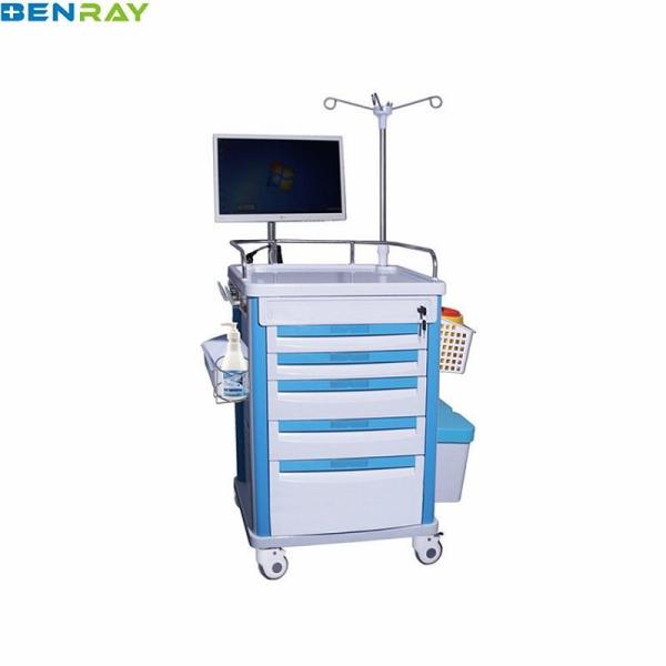 Assembled Wireless Nursing Computer Trolley