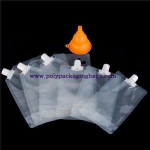 Buy cheap Custom Clear Plastic Liquid Drinking Stand Up Pouch With Spout from wholesalers