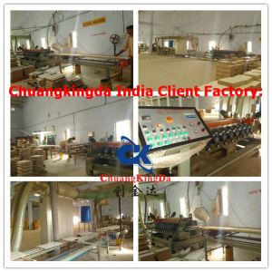 Automatic porcelain ceramic tile squaring and chamfering machinery, square